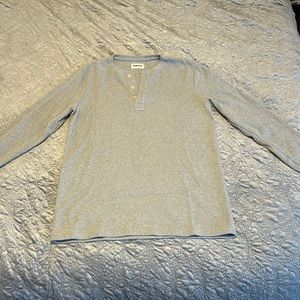 Taylor Stitch Grey Henley Size L